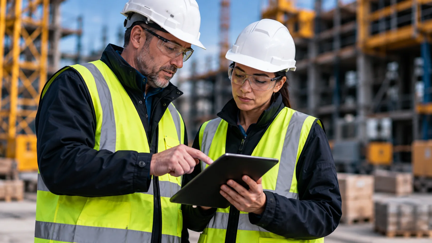 Safety professionals reviewing a workplace case