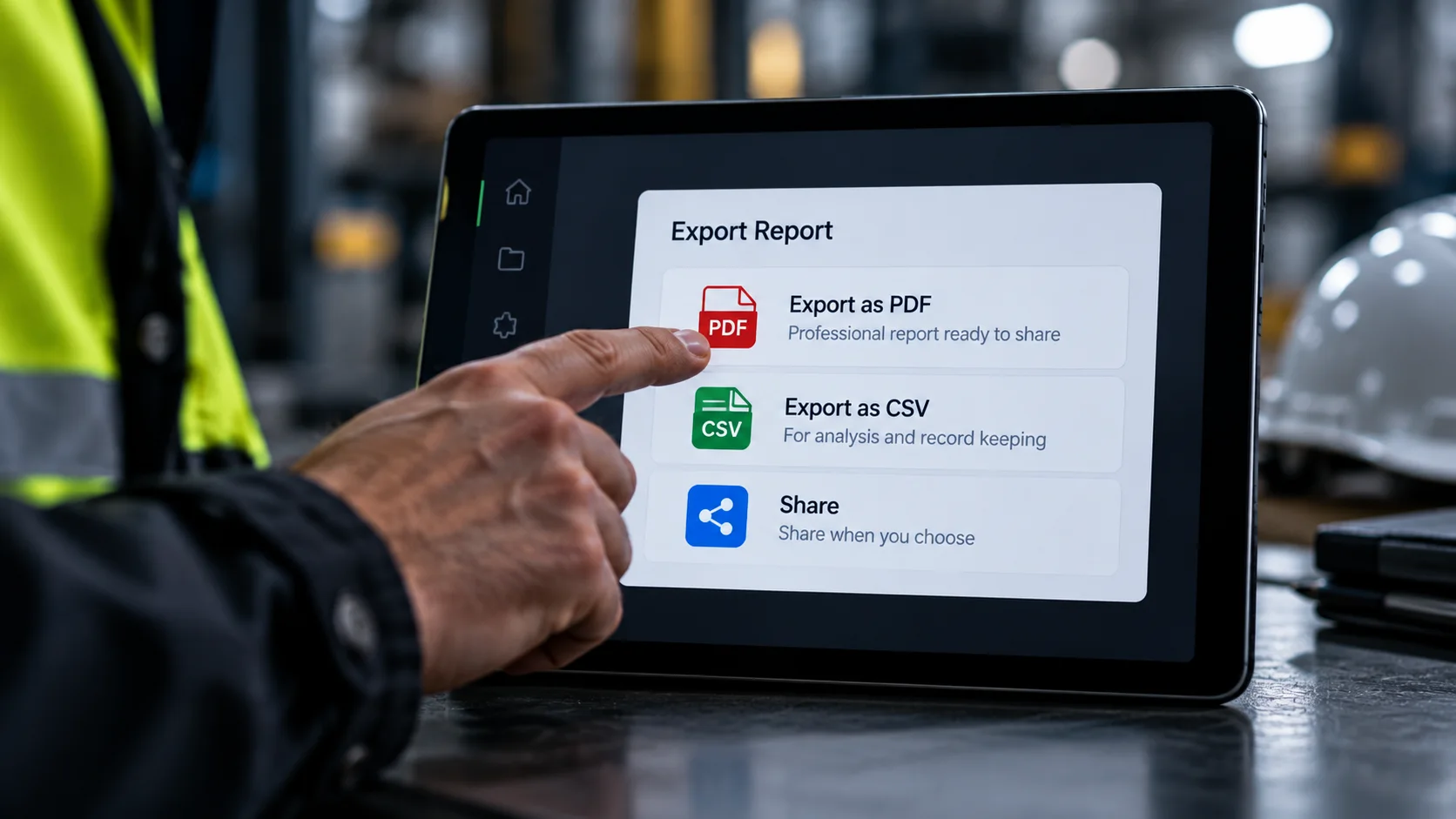 HazardHub export and sharing controls
