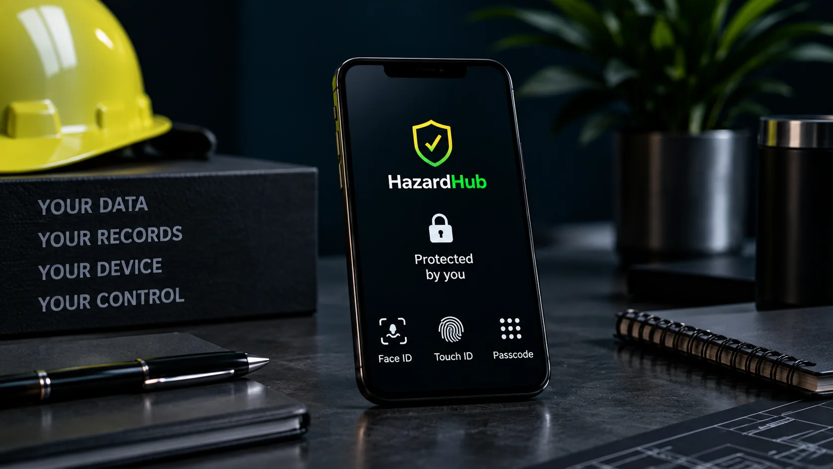 HazardHub device security and App Lock